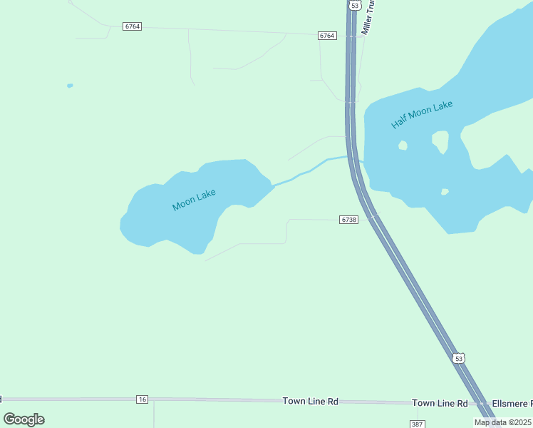 map of restaurants, bars, coffee shops, grocery stores, and more near 7951 South Moon Lake Drive in Eveleth
