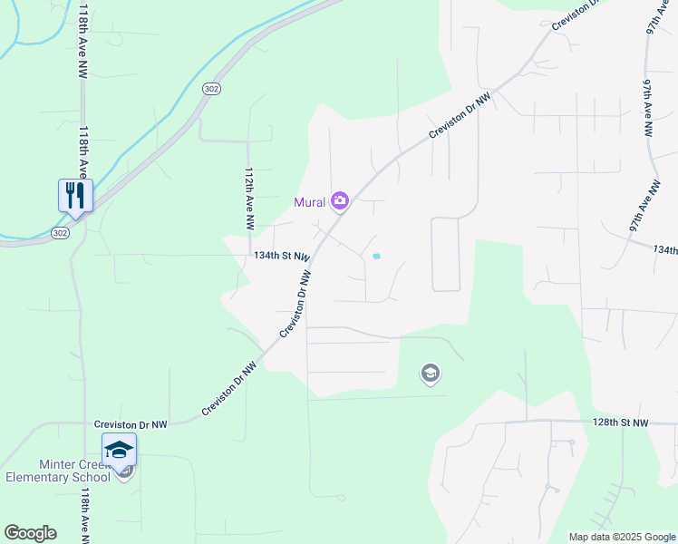 map of restaurants, bars, coffee shops, grocery stores, and more near 10806 133rd Street Northwest in Gig Harbor