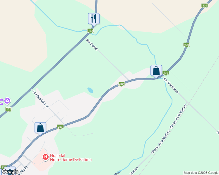 map of restaurants, bars, coffee shops, grocery stores, and more near in La Pocatière