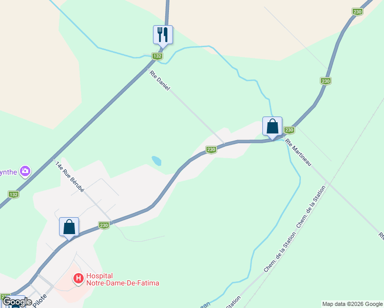 map of restaurants, bars, coffee shops, grocery stores, and more near in La Pocatière