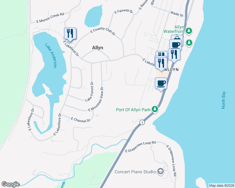map of restaurants, bars, coffee shops, grocery stores, and more near in Mason County