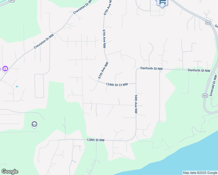 map of restaurants, bars, coffee shops, grocery stores, and more near 9621 134th Street Court Northwest in Gig Harbor