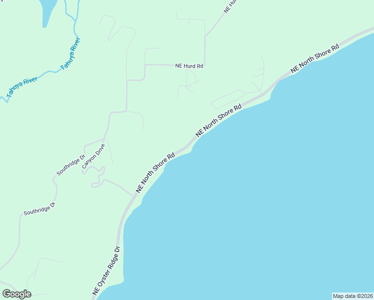 map of restaurants, bars, coffee shops, grocery stores, and more near 10651 Northeast North Shore Road in Belfair