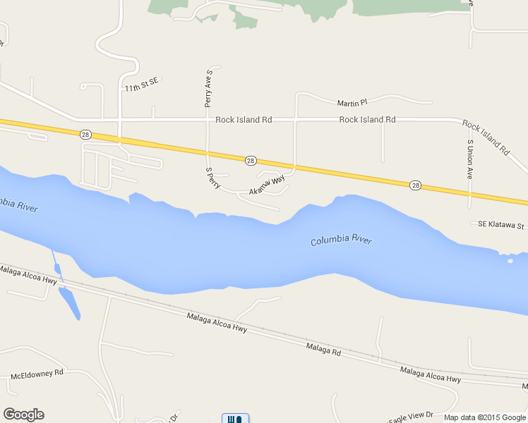 map of restaurants, bars, coffee shops, grocery stores, and more near 2830 Mikayla Lane in East Wenatchee