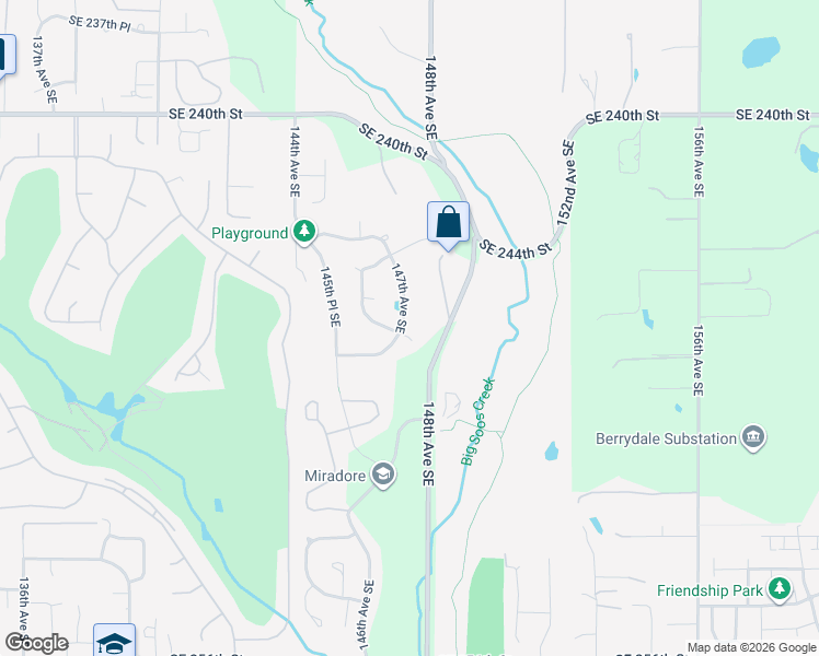 map of restaurants, bars, coffee shops, grocery stores, and more near 14711 Southeast 246th Place in Kent