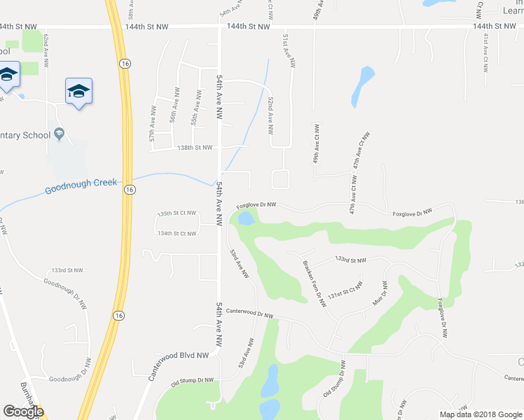 map of restaurants, bars, coffee shops, grocery stores, and more near 5110 North Foxglove Drive Northwest in Gig Harbor