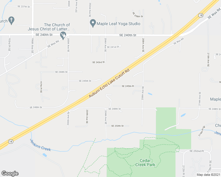 map of restaurants, bars, coffee shops, grocery stores, and more near 20430 Southeast 245th Place in Maple Valley
