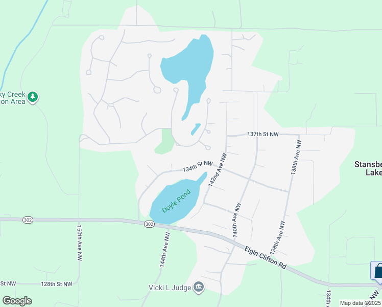 map of restaurants, bars, coffee shops, grocery stores, and more near 13613 Sandy Point East Northwest in Gig Harbor