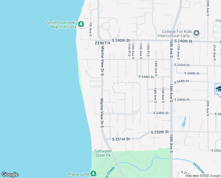 map of restaurants, bars, coffee shops, grocery stores, and more near 24441 9th Place South in Des Moines