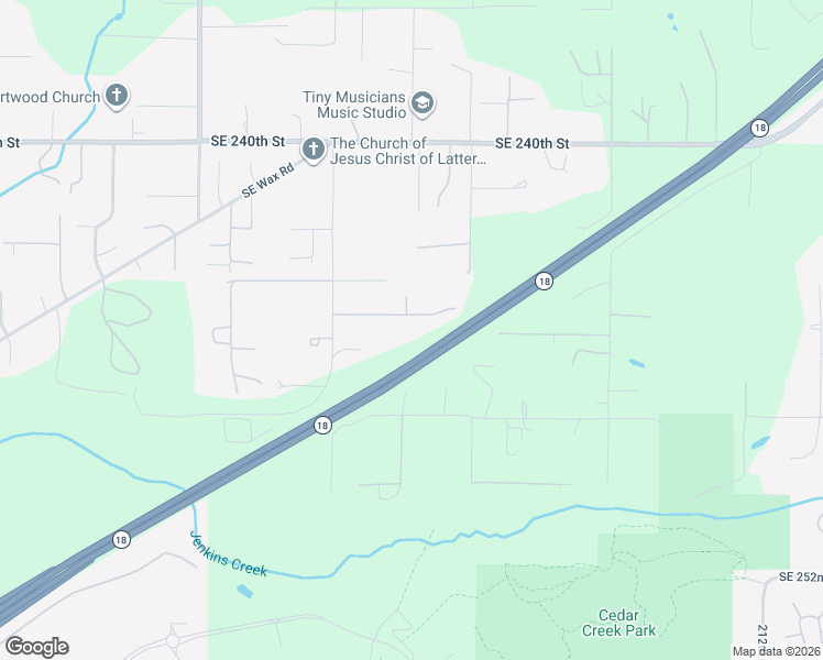 map of restaurants, bars, coffee shops, grocery stores, and more near 20213 Southeast 245th Street in Maple Valley