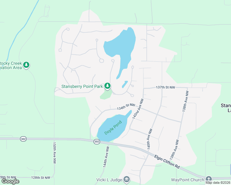 map of restaurants, bars, coffee shops, grocery stores, and more near 13613 Sandy Point East Northwest in Gig Harbor