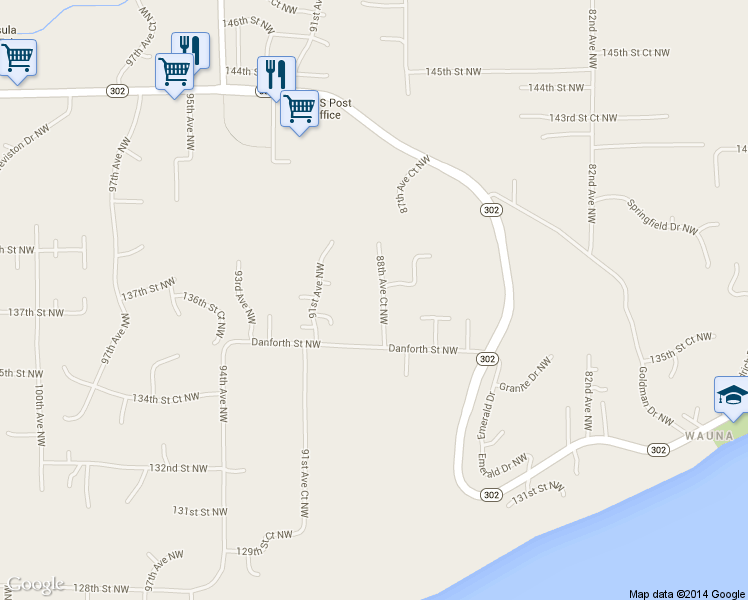 map of restaurants, bars, coffee shops, grocery stores, and more near 13722 88th Avenue Court Northwest in Gig Harbor
