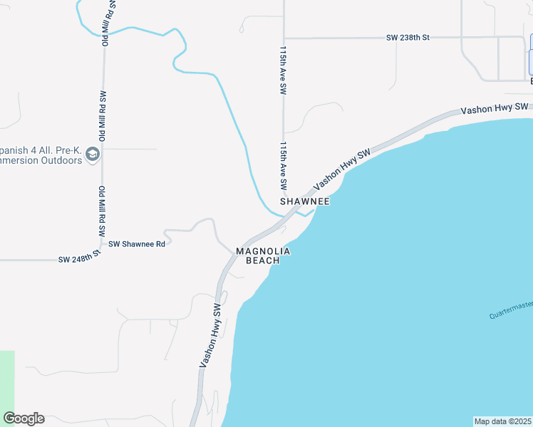 map of restaurants, bars, coffee shops, grocery stores, and more near 24663 Vashon Highway Southwest in Vashon