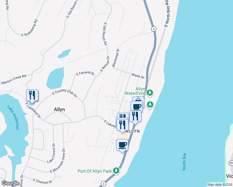 map of restaurants, bars, coffee shops, grocery stores, and more near 20 East Blackwell Street in Mason County