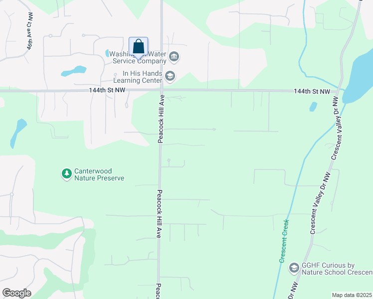 map of restaurants, bars, coffee shops, grocery stores, and more near 3621 139th Street Court Northwest in Gig Harbor