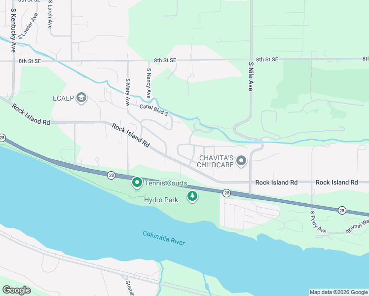 map of restaurants, bars, coffee shops, grocery stores, and more near 2127 South Majestic Drive in East Wenatchee