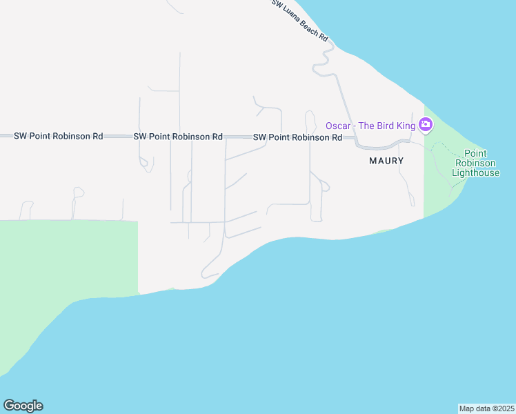 map of restaurants, bars, coffee shops, grocery stores, and more near 4510 Southwest 244th Street in Vashon