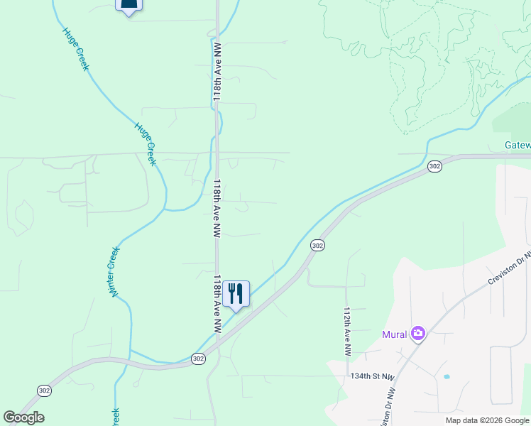 map of restaurants, bars, coffee shops, grocery stores, and more near 11518 Cedar Grove Street Northwest in Gig Harbor
