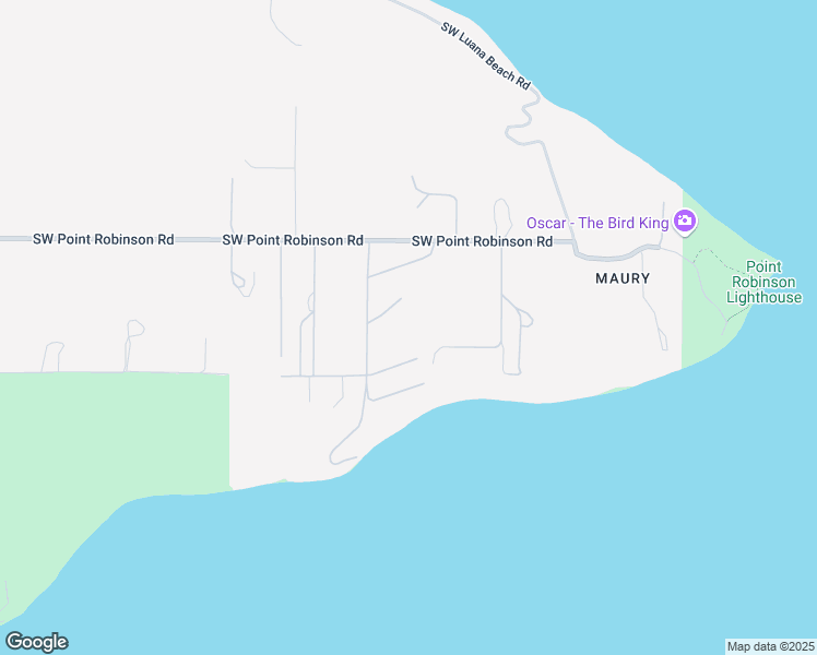map of restaurants, bars, coffee shops, grocery stores, and more near 4510 Southwest 244th Street in Vashon