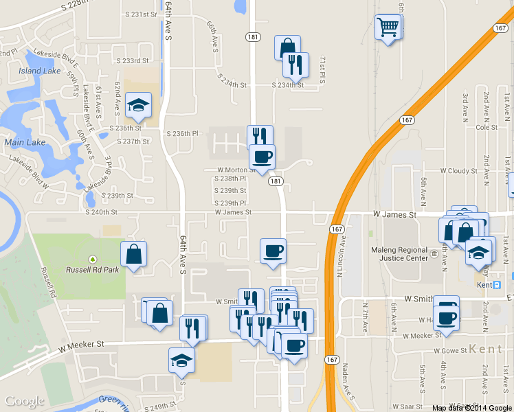 map of restaurants, bars, coffee shops, grocery stores, and more near in Kent