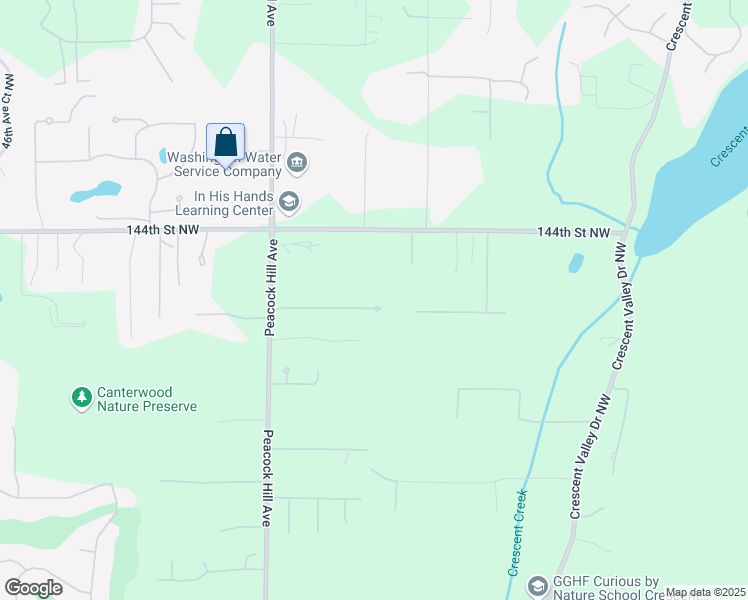 map of restaurants, bars, coffee shops, grocery stores, and more near 3412 141st Street Court Northwest in Gig Harbor