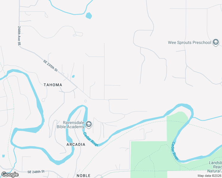 map of restaurants, bars, coffee shops, grocery stores, and more near 23824 253rd Avenue Southeast in Maple Valley