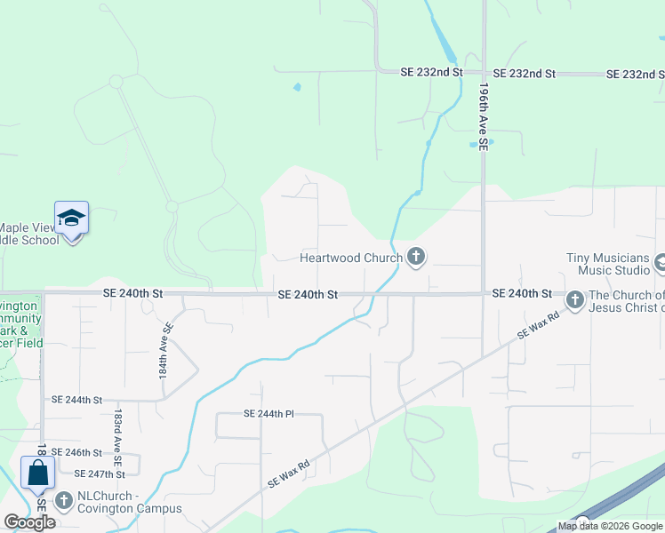 map of restaurants, bars, coffee shops, grocery stores, and more near 23906 190th Ave SE in Covington