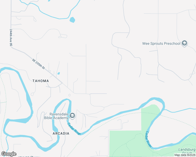 map of restaurants, bars, coffee shops, grocery stores, and more near 23824 253rd Avenue Southeast in Maple Valley