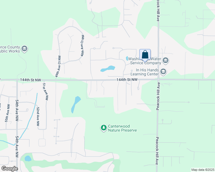 map of restaurants, bars, coffee shops, grocery stores, and more near 4316 144th Street Northwest in Gig Harbor