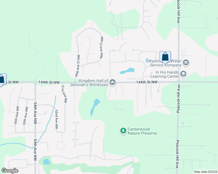 map of restaurants, bars, coffee shops, grocery stores, and more near 14226 45th Avenue Court Northwest in Gig Harbor