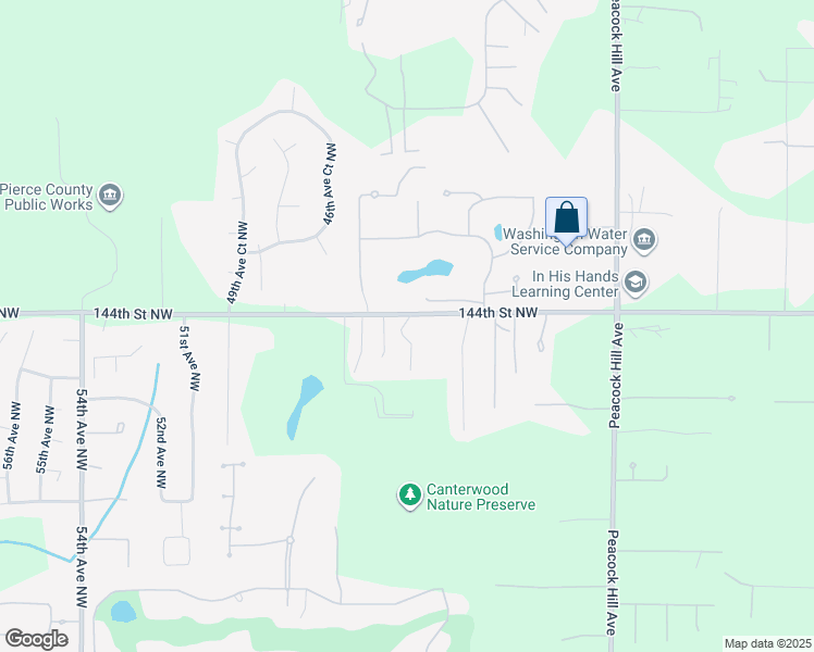 map of restaurants, bars, coffee shops, grocery stores, and more near 4316 144th Street Northwest in Gig Harbor