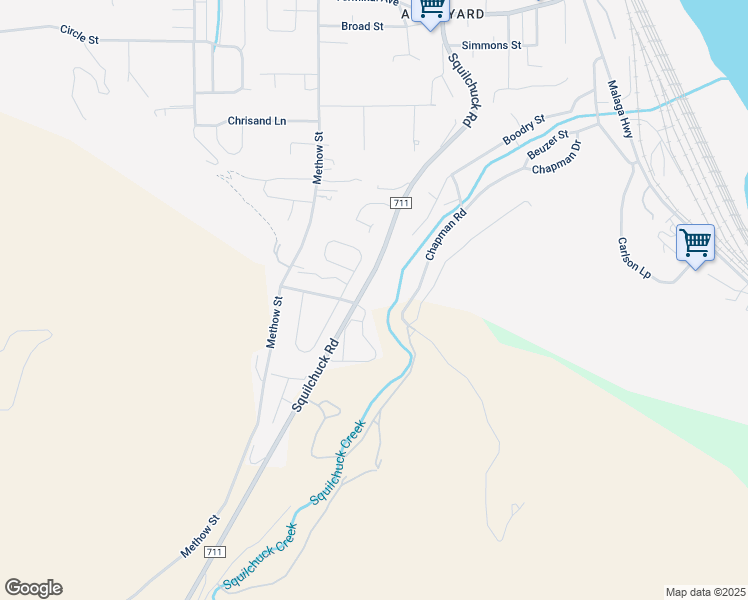 map of restaurants, bars, coffee shops, grocery stores, and more near 319 Saddlehorn Lane in Wenatchee