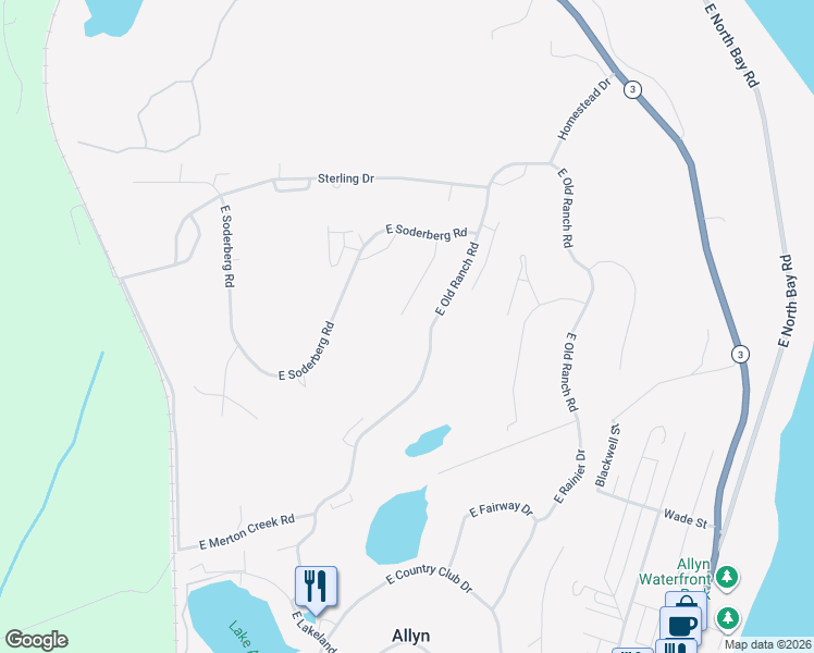 map of restaurants, bars, coffee shops, grocery stores, and more near 131 East Hofaker Road in Mason County