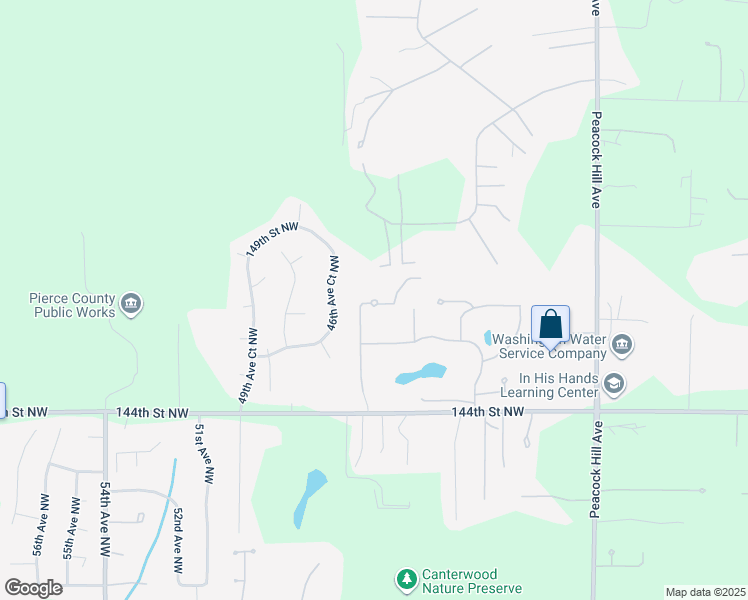 map of restaurants, bars, coffee shops, grocery stores, and more near 4417 147th Street Court Northwest in Gig Harbor