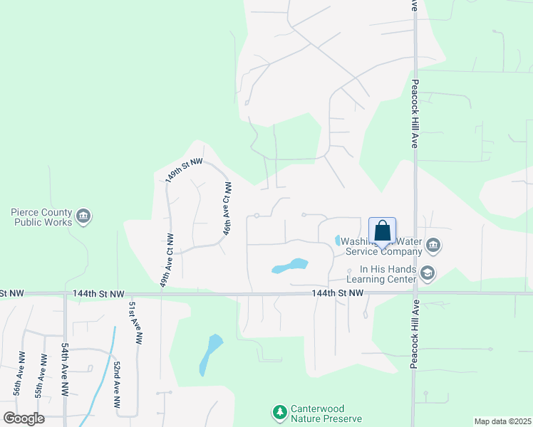 map of restaurants, bars, coffee shops, grocery stores, and more near 4417 147th Street Court Northwest in Gig Harbor