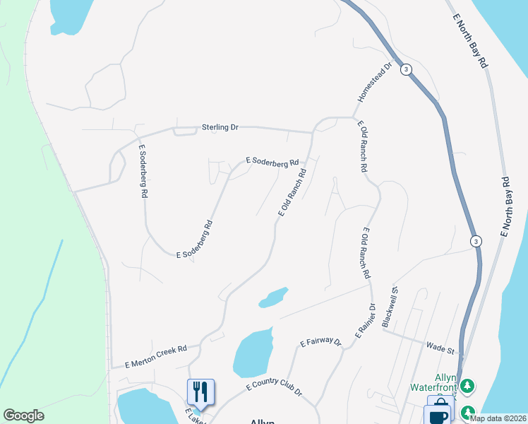 map of restaurants, bars, coffee shops, grocery stores, and more near 131 East Hofaker Road in Mason County