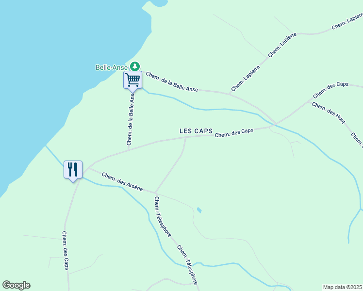map of restaurants, bars, coffee shops, grocery stores, and more near 38 Chemin de l'Anse des Arsène in Fatima