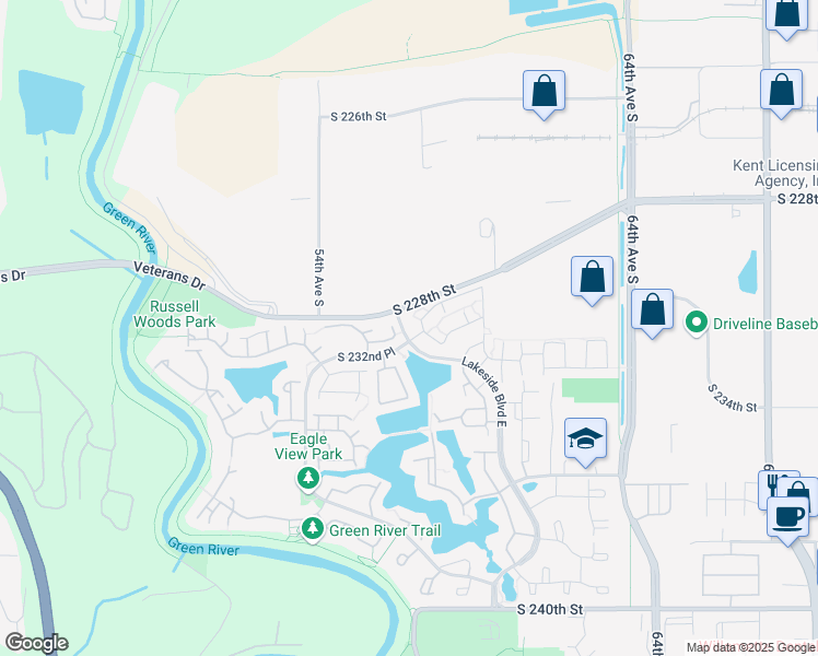 map of restaurants, bars, coffee shops, grocery stores, and more near in Kent