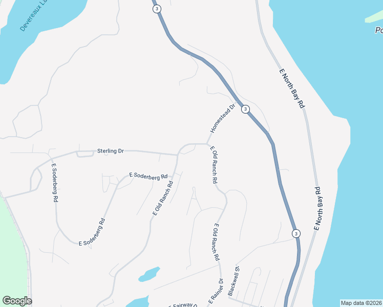 map of restaurants, bars, coffee shops, grocery stores, and more near 920 East Old Ranch Road in Mason County