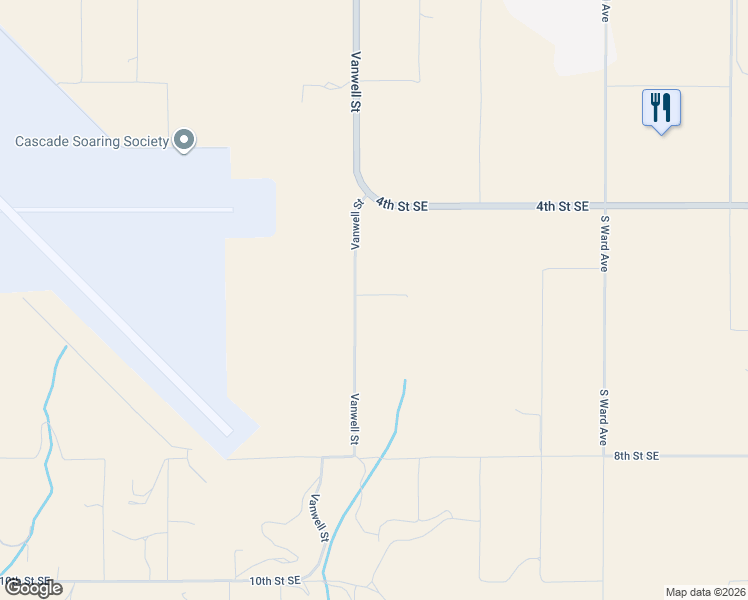 map of restaurants, bars, coffee shops, grocery stores, and more near 583 Vanwell Street in East Wenatchee