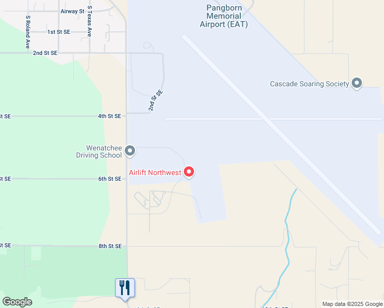 map of restaurants, bars, coffee shops, grocery stores, and more near 1 Campbell Parkway in East Wenatchee