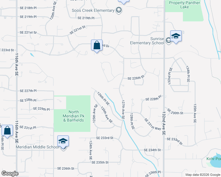 map of restaurants, bars, coffee shops, grocery stores, and more near 12604 Southeast 228th Court in Kent