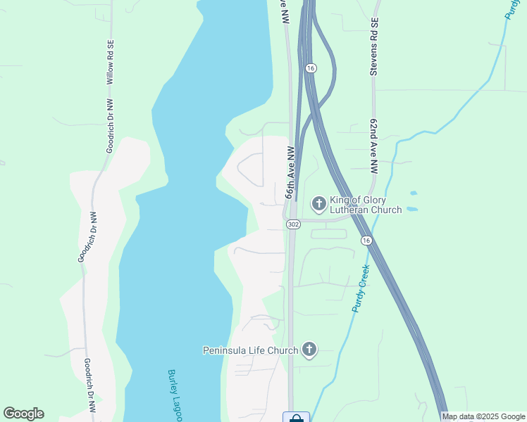 map of restaurants, bars, coffee shops, grocery stores, and more near 15408 66th Avenue Court Northwest in Gig Harbor