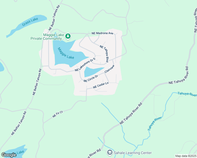 map of restaurants, bars, coffee shops, grocery stores, and more near 240 Northeast Circle Drive in Tahuya