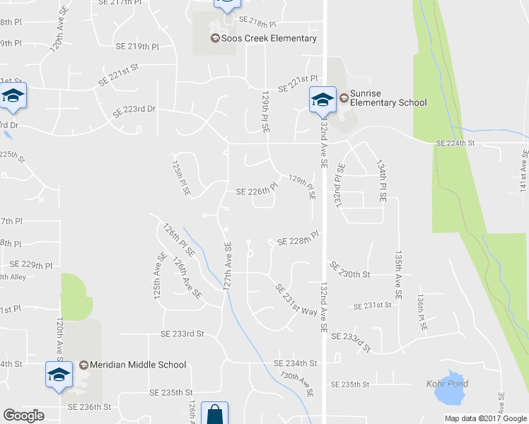 map of restaurants, bars, coffee shops, grocery stores, and more near 12829 Southeast 227th Street in Kent