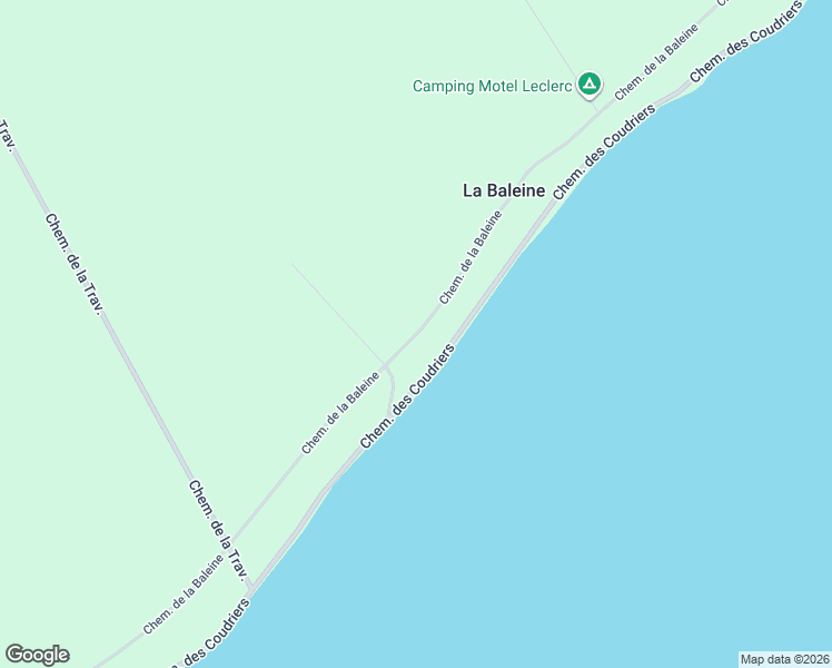 map of restaurants, bars, coffee shops, grocery stores, and more near Chemin de la Baleine in Capitale-Nationale