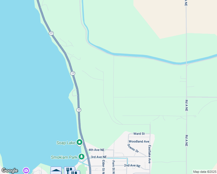 map of restaurants, bars, coffee shops, grocery stores, and more near 21025 Division .4 Northeast in Soap Lake
