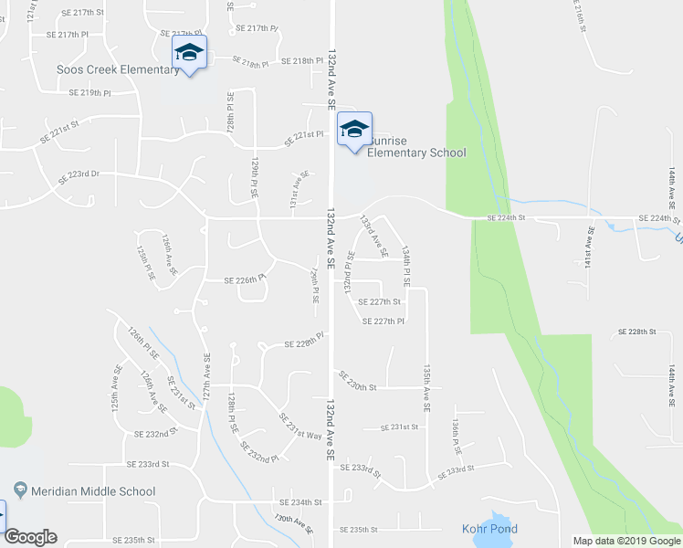 map of restaurants, bars, coffee shops, grocery stores, and more near 13221 Southeast 225th Place in Kent