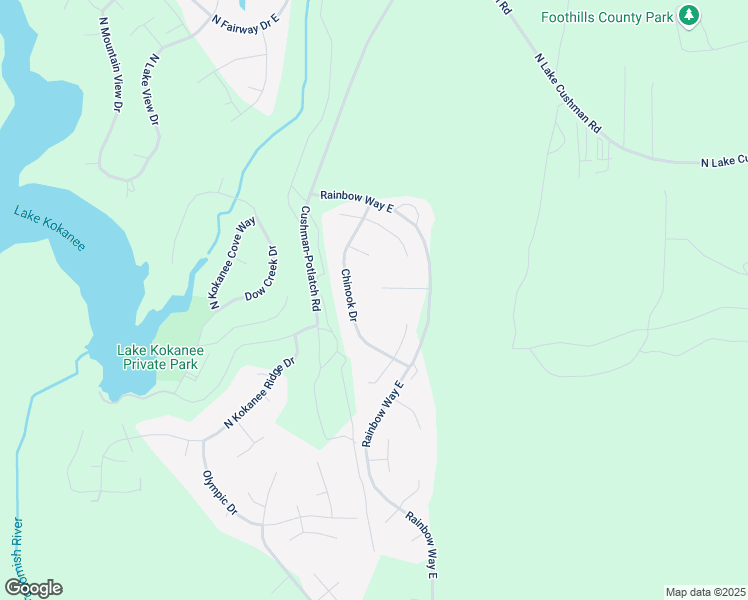 map of restaurants, bars, coffee shops, grocery stores, and more near 90 Brook Lane in Hoodsport