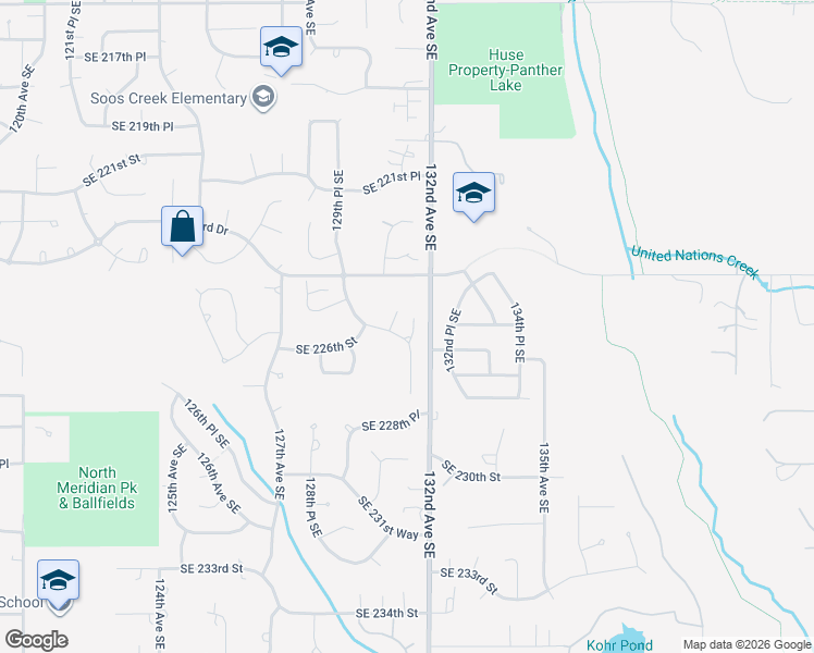 map of restaurants, bars, coffee shops, grocery stores, and more near 22644 129th Place Southeast in Kent